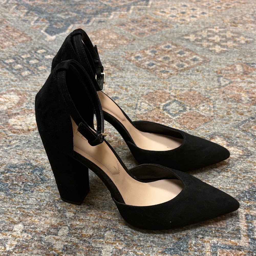 Aldo Black Suede Women's Heels